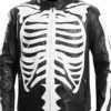 Halloween Party Skeleton Bones Leather Jacket