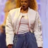 Janet Jackson White Cropped Jacket