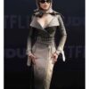 Jenna Ortega Netflix Tudum 2025 Leather Coat