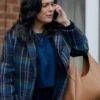 Jill Halfpenny The Feud 2025 Plaid Coat
