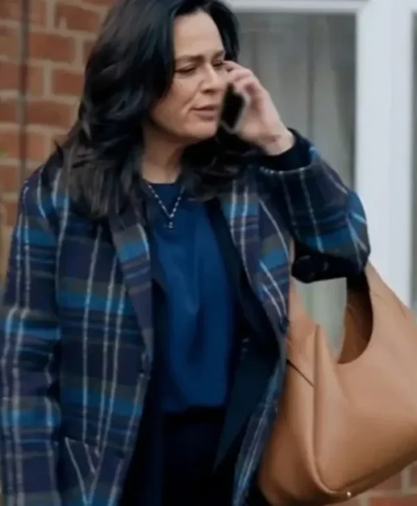 Jill Halfpenny The Feud 2025 Plaid Coat