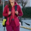 Journey To You Erin Cahill Puffer Maroon Jacket
