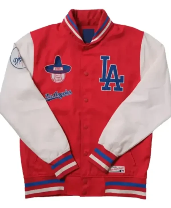 LA Dodgers 1959 Red And White Varsity Jacket