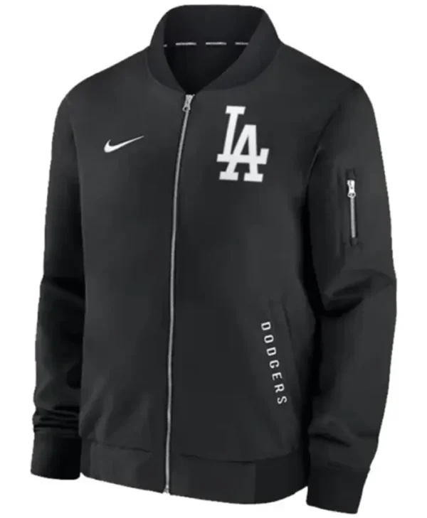 LA Dodgers Dugout Black Bomber Jacket