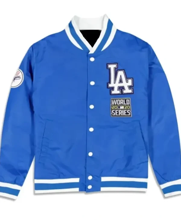 LA Dodgers World Series Logo Select Blue Varsity Jacket