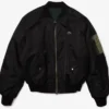 Lacoste Oversized Contrast Black Bomber Jacket