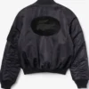 Lacoste Oversized Contrast Bomber Black Jacket