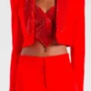 Meta Golding Ransom Canyon Red Blazer