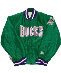 Milwaukee Bucks 90’s Green Varsity Jacket