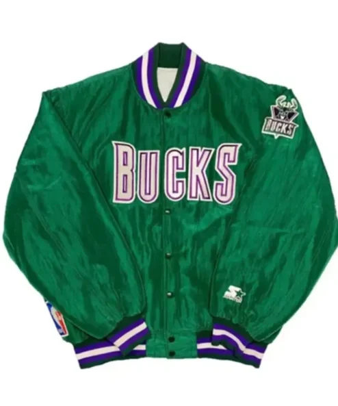 Milwaukee Bucks 90’s Green Varsity Jacket