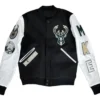 Milwaukee Bucks Black And White Letterman Jacket
