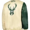 Milwaukee Bucks Fast Break Cream And Green Jacket