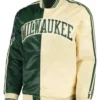 Milwaukee Bucks Fast Break Green And Cream Jacket