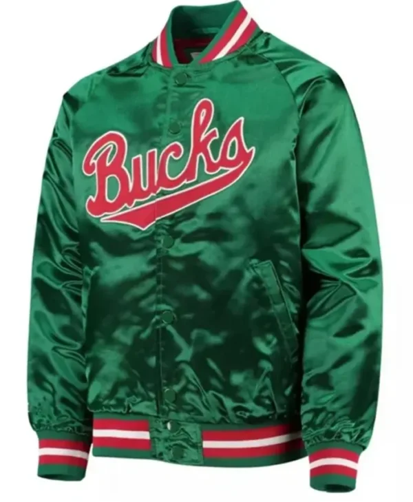 Milwaukee Bucks Hardwood Green Varsity Jacket