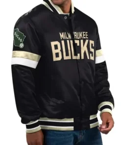 Milwaukee Bucks Home Game Black Jacket