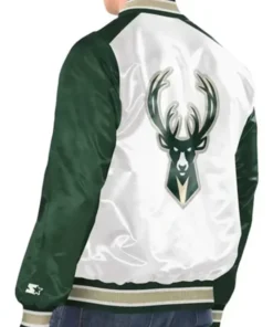 Milwaukee Bucks Renegade White And Green Jacket