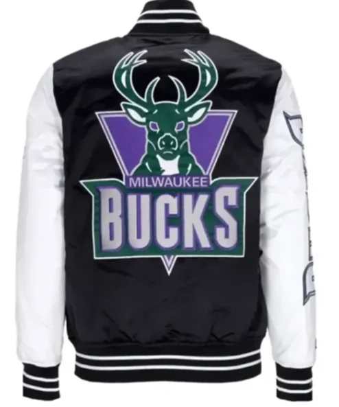 Milwaukee Bucks Team Origins White And Black Jacket