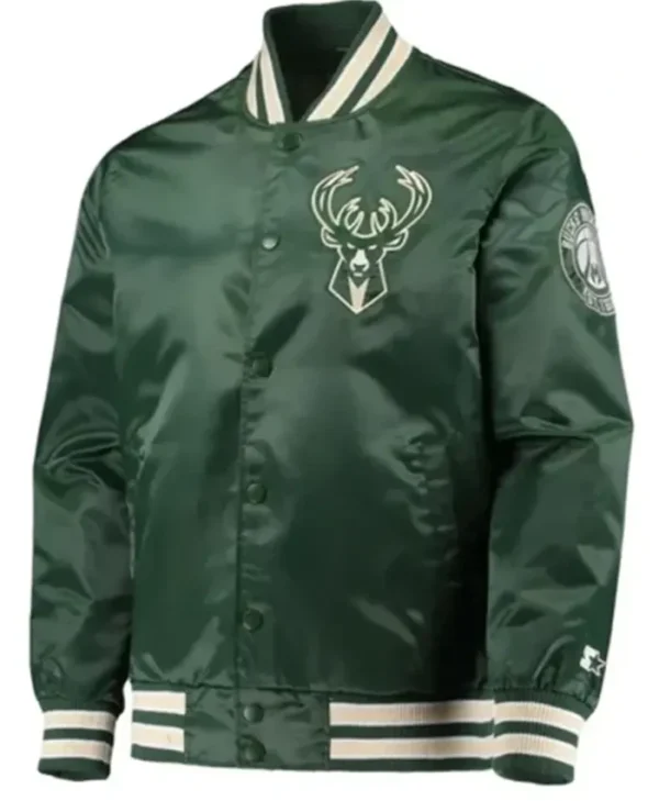 Milwaukee Bucks The Diamond Green Varsity Jacket