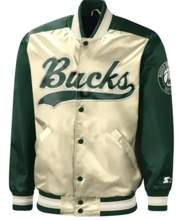 Milwaukee Bucks The Tradition Ii Green And Cream Jacket