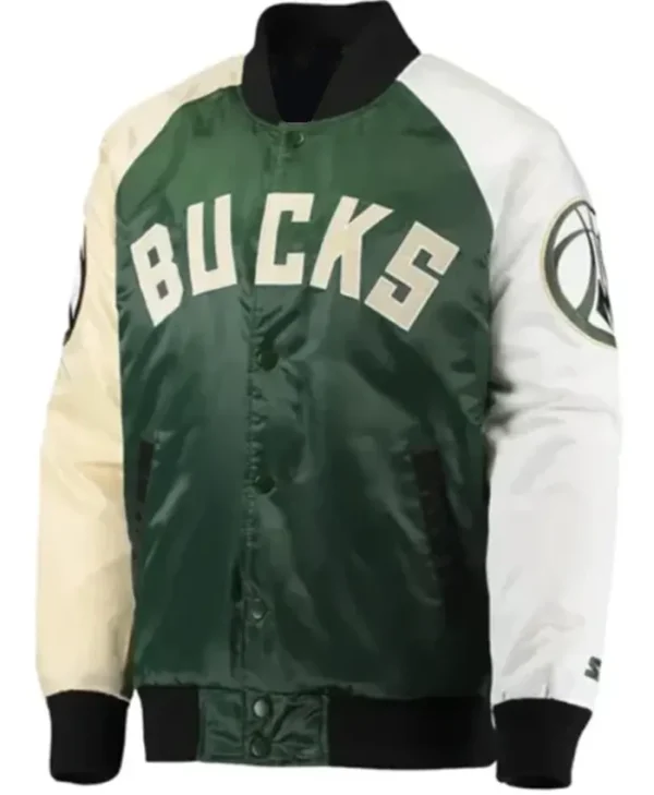 Milwaukee Bucks Tricolor Remix Varsity Jacket