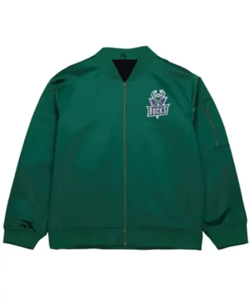 Milwaukee Bucks Vintage Logo Green Jacket