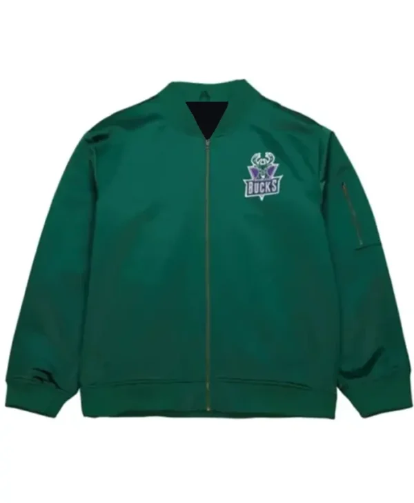 Milwaukee Bucks Vintage Logo Green Jacket