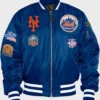 New York Mets Blue Vintage Bomber Jacket