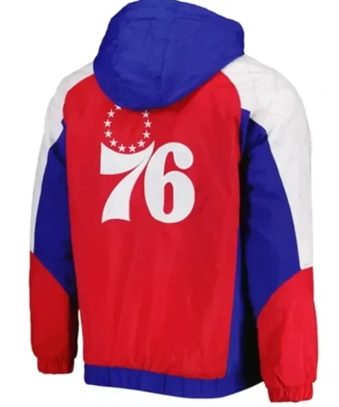 Philadelphia 76ers Body Hooded Check Jacket