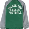 Philadelphia Eagles Throwback Green And Grey Logo Jacket