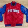 Pistons Ty Mopkins Red And Blue Varsity Jacket