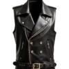 Premium Black Leather Vest