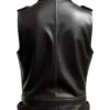 Premium Leather Black Vest