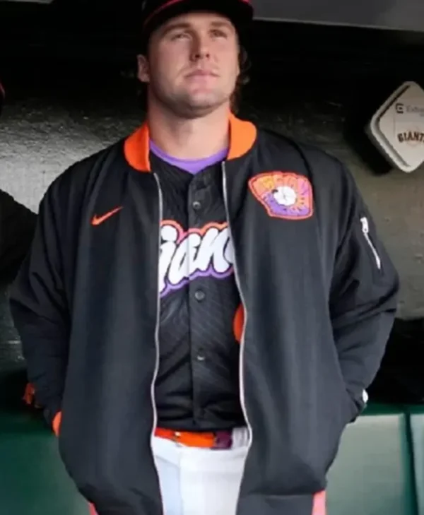 SF Giants Black Vintage Bomber Jacket