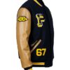 Ralph Lauren Black And Beige Varsity Jacket On Sale Now