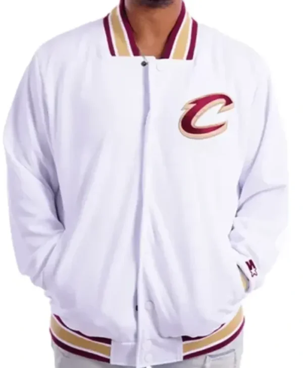 Starter White Cavs Letterman Varsity Jacket
