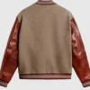 The Voice S27 Michael Buble Brown And Grey Varsity Jacket