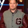 The Voice S27 Michael Buble Grey And Brown Varsity Jacket