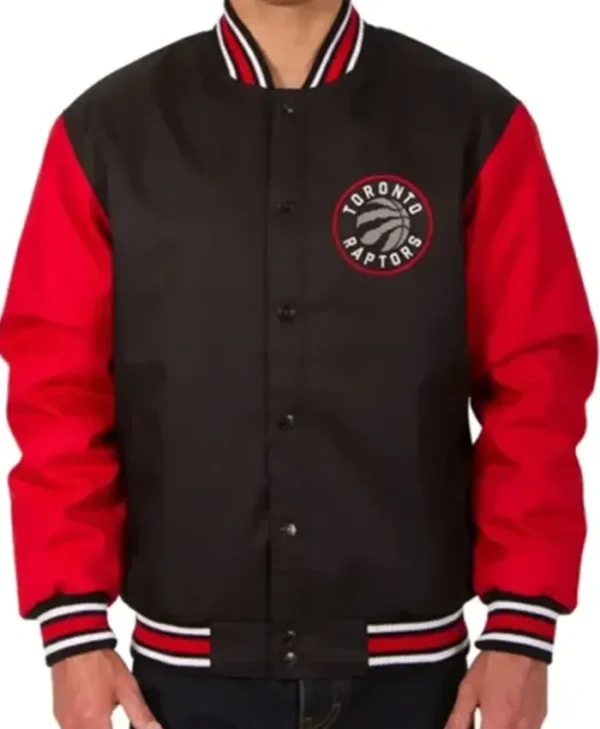 Toronto Raptors Black And Red Varsity Jacket