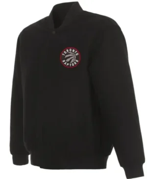 Toronto Raptors Black Letterman Jacket