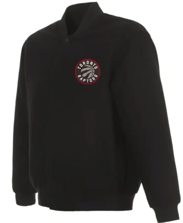 Toronto Raptors Black Letterman Jacket