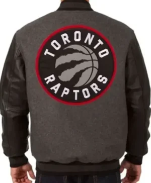 Toronto Raptors Charcoal And Black Varsity Jacket