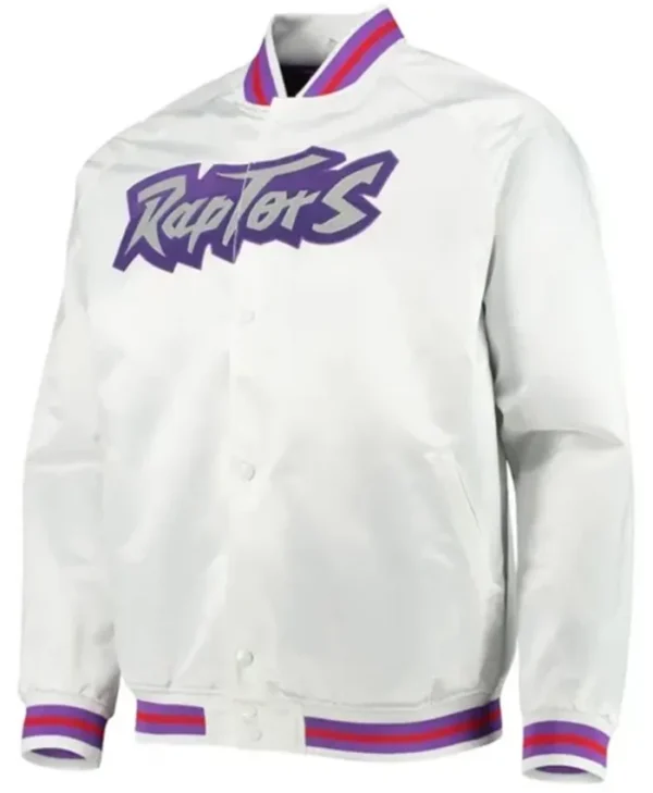 Toronto Raptors Hardwood Classics White Varsity Jacket