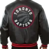 Toronto Raptors Leather Black Varsity Jacket