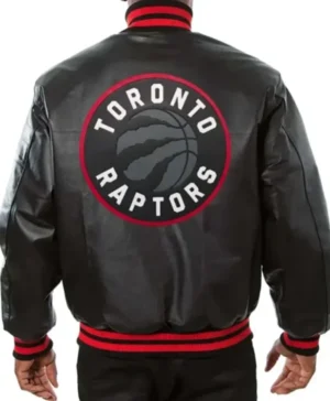 Toronto Raptors Leather Black Varsity Jacket