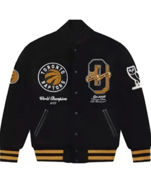 Toronto Raptors OVO Black Varsity Jacket