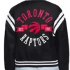 Toronto Raptors Printed Logo Black Varsity Jacket