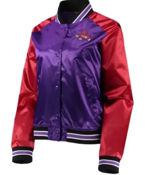 Toronto Raptors Purple And Red Varsity Jacket
