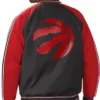 Toronto Raptors Red and Black Varsity Striped Jacket
