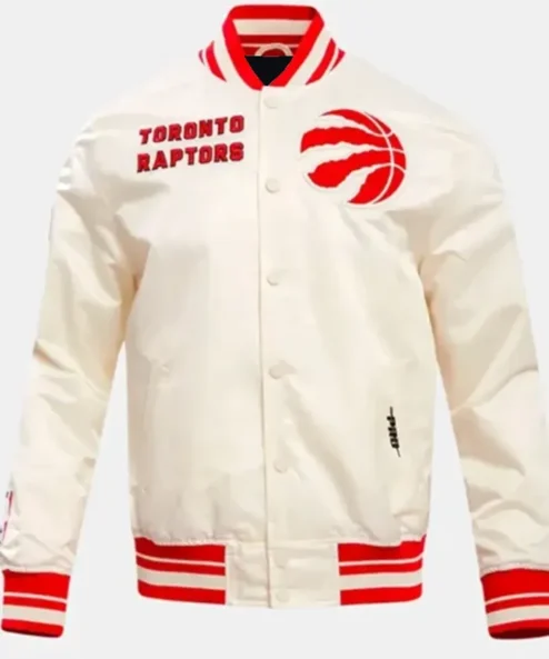 Toronto Raptors Retro OFF White Varsity Jacket