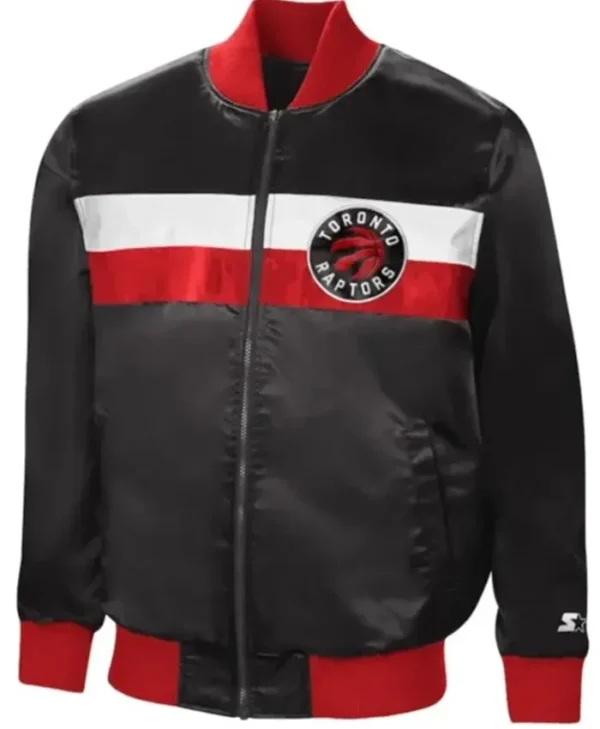 Toronto Raptors Starter Black Bomber Jacket